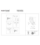Recessed ceiling spotlights - Maytoni Calipso Flush mounted spotlight 1xGU10 Black C110CL-01-GU10-B. - product 10