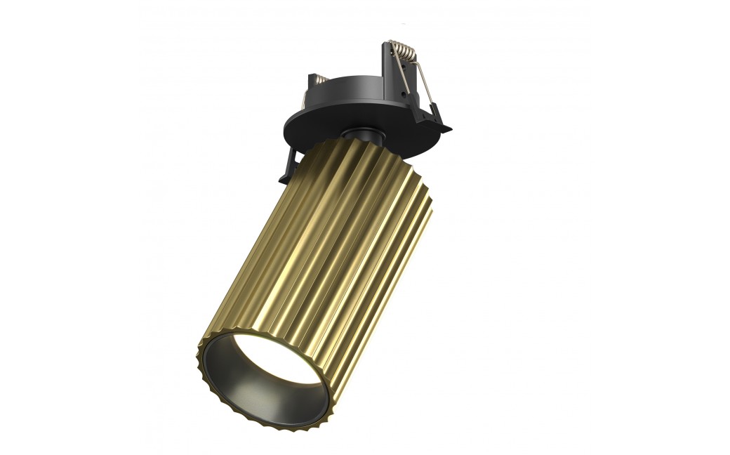 Maytoni Calipso Lampa wbudowana podtynkowa reflektor 1xGU10 Mosiądz C110CL-01-GU10-BS