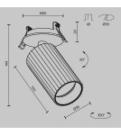 Recessed ceiling spotlights - Maytoni Calipso Flush mounted spotlight lamp 1xGU10 Brass C110CL-01-GU10-BS - product 2