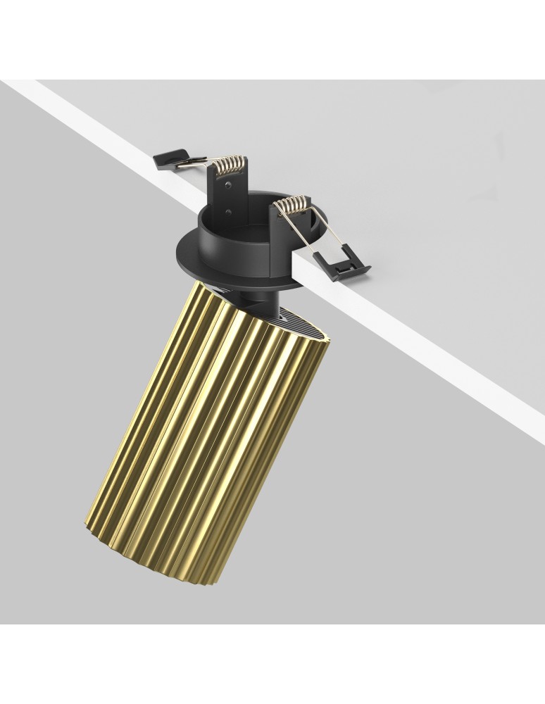 Recessed ceiling spotlights - Maytoni Calipso Flush mounted spotlight lamp 1xGU10 Brass C110CL-01-GU10-BS - product kolory-swiatla.pl 6