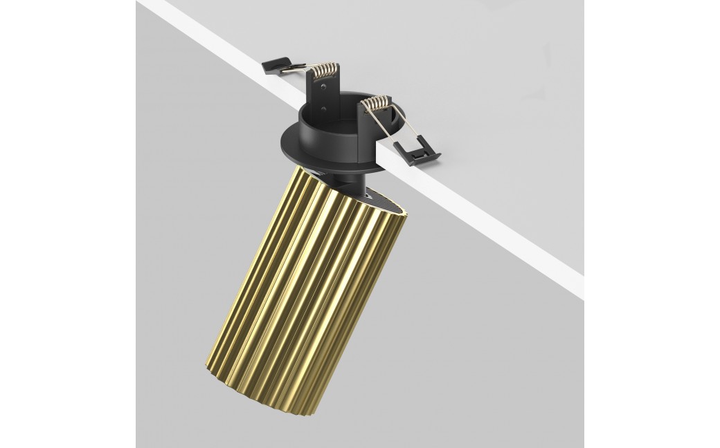 Maytoni Calipso Lampa wbudowana podtynkowa reflektor 1xGU10 Mosiądz C110CL-01-GU10-BS