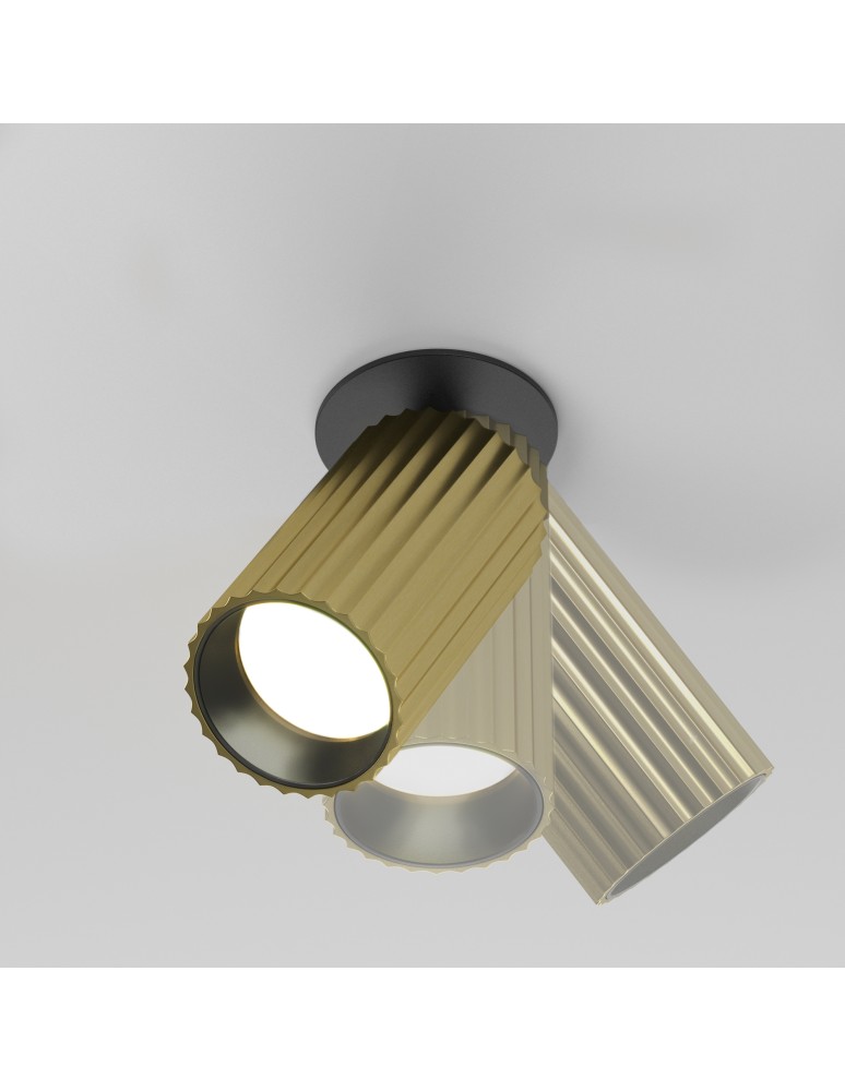 Recessed ceiling spotlights - Maytoni Calipso Flush mounted spotlight lamp 1xGU10 Brass C110CL-01-GU10-BS - product kolory-swiatla.pl 7