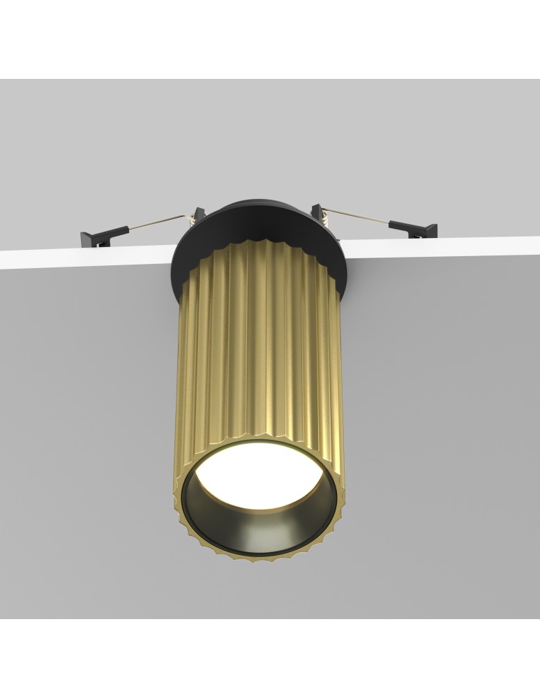 Recessed ceiling spotlights - Maytoni Calipso Flush mounted spotlight lamp 1xGU10 Brass C110CL-01-GU10-BS - product kolory-swiatla.pl 8