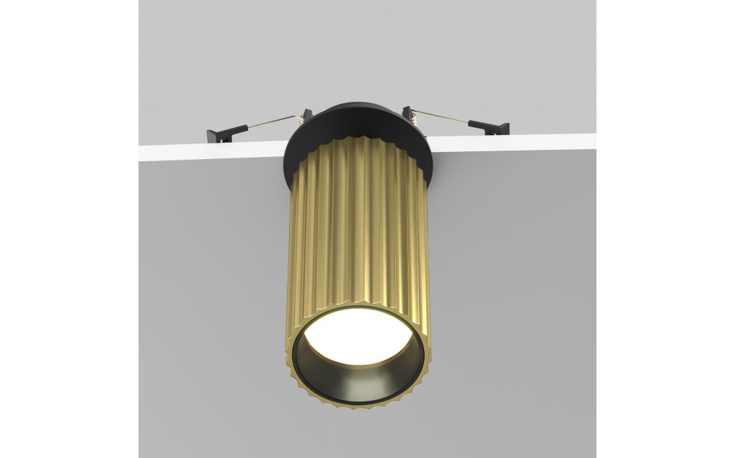 Maytoni Calipso Lampa wbudowana podtynkowa reflektor 1xGU10 Mosiądz C110CL-01-GU10-BS