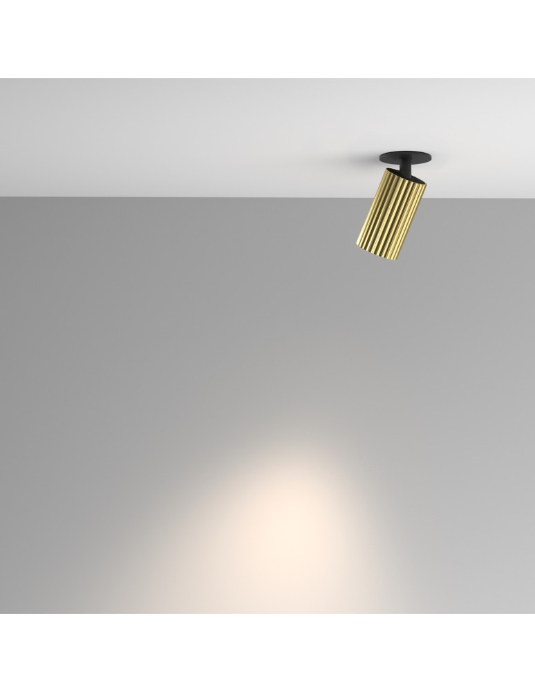 Recessed ceiling spotlights - Maytoni Calipso Flush mounted spotlight lamp 1xGU10 Brass C110CL-01-GU10-BS - product kolory-swiatla.pl 9