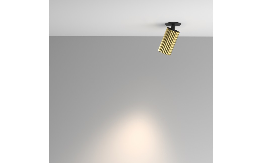 Maytoni Calipso Lampa wbudowana podtynkowa reflektor 1xGU10 Mosiądz C110CL-01-GU10-BS