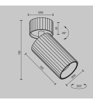 Ceiling spotlights - Maytoni Calipso Ceiling lamp 1xGU10 Brass C108CL-01-GU10-BS - product 2