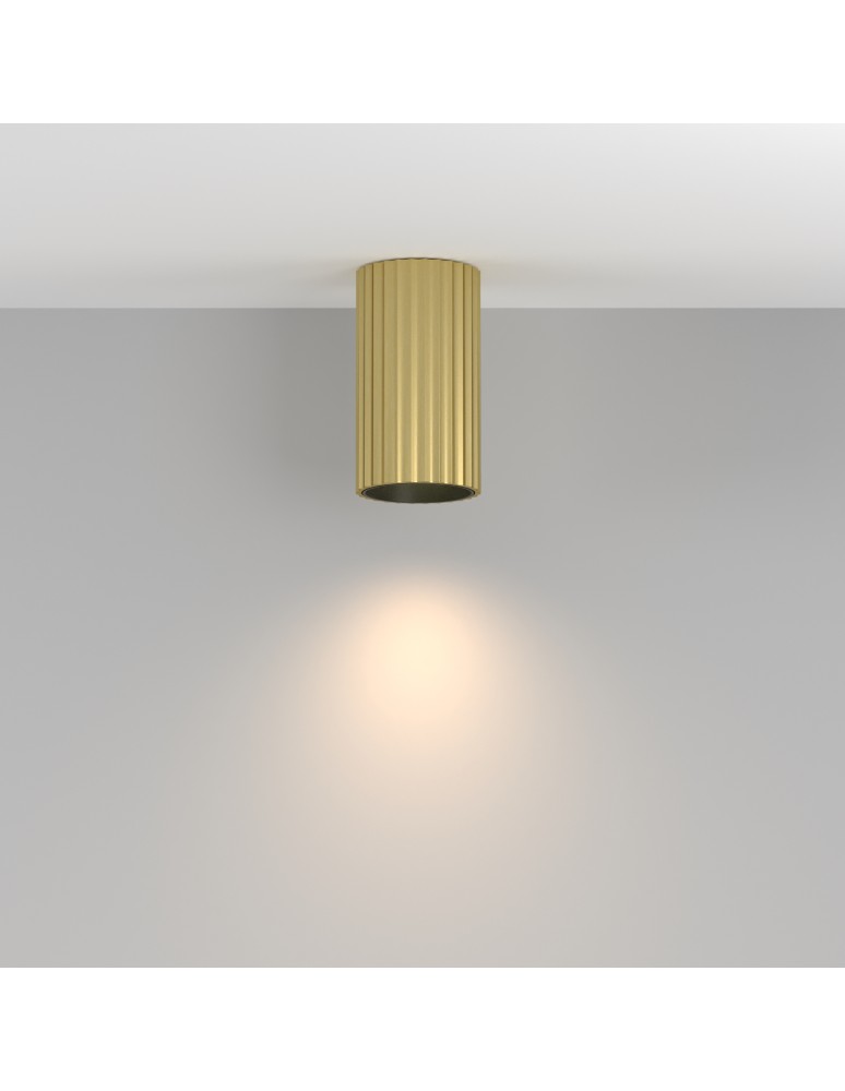 Round ceiling luminaires - Maytoni Calipso Ceiling lamp 1xGU10 Brass C106CL-01-GU10-BS - product kolory-swiatla.pl 4