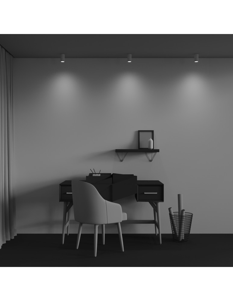 Round ceiling luminaires - Maytoni Calipso Ceiling lamp 1xGU10 White C106CL-01-GU10-W. - product kolory-swiatla.pl 3