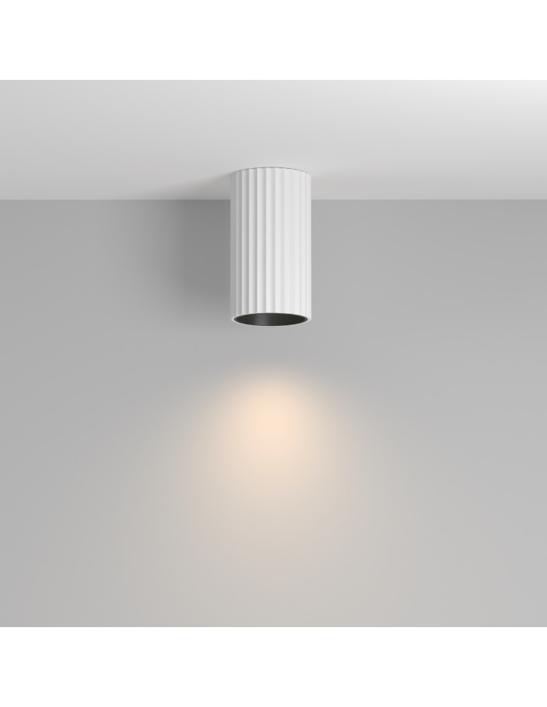 Round ceiling luminaires - Maytoni Calipso Ceiling lamp 1xGU10 White C106CL-01-GU10-W. - product kolory-swiatla.pl 4