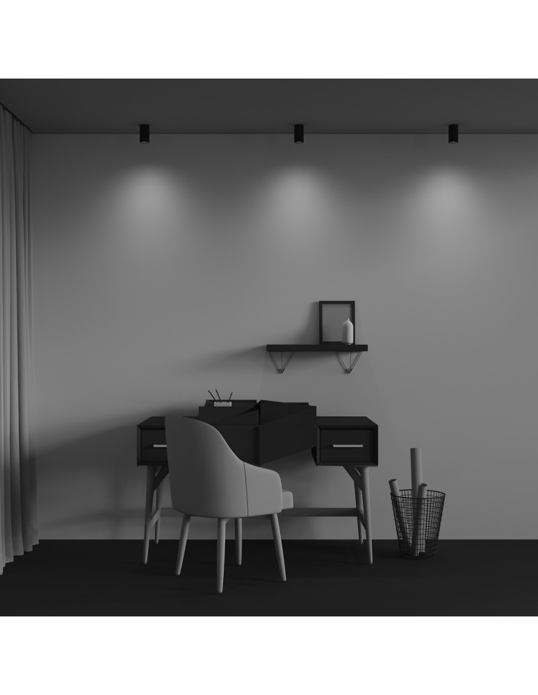 Round ceiling luminaires - Maytoni Calipso Ceiling Lamp 1xGU10 Black C106CL-01-GU10-B. - product kolory-swiatla.pl 3