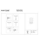 Round ceiling luminaires - Maytoni Calipso Ceiling Lamp 1xGU10 Black C106CL-01-GU10-B. - product 6