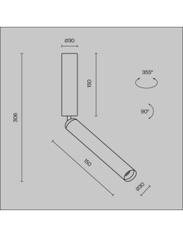 Maytoni Focus T Lampa sufitowa LED 400lm 3000K Czarny C142CL-6W3K-B - produkt 2