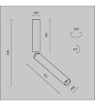 Maytoni Focus T Lampa sufitowa LED 440lm 3000K Mosiądz C142CL-6W3K-BS