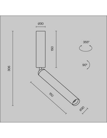Maytoni Focus T LED ceiling lamp 440lm 3000K Brass C142CL-6W3K-BS. - product 2