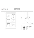 Maytoni Focus T Lampa sufitowa LED 440lm 3000K Mosiądz C142CL-6W3K-BS