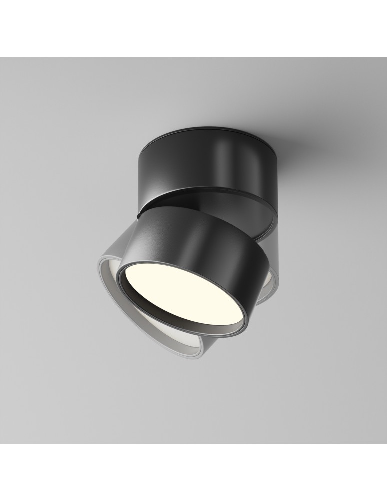 Ceiling spotlights - Maytoni Onda LED ceiling lamp 780lm 3000K Black C024CL-12W3K-B-1. - product kolory-swiatla.pl 5