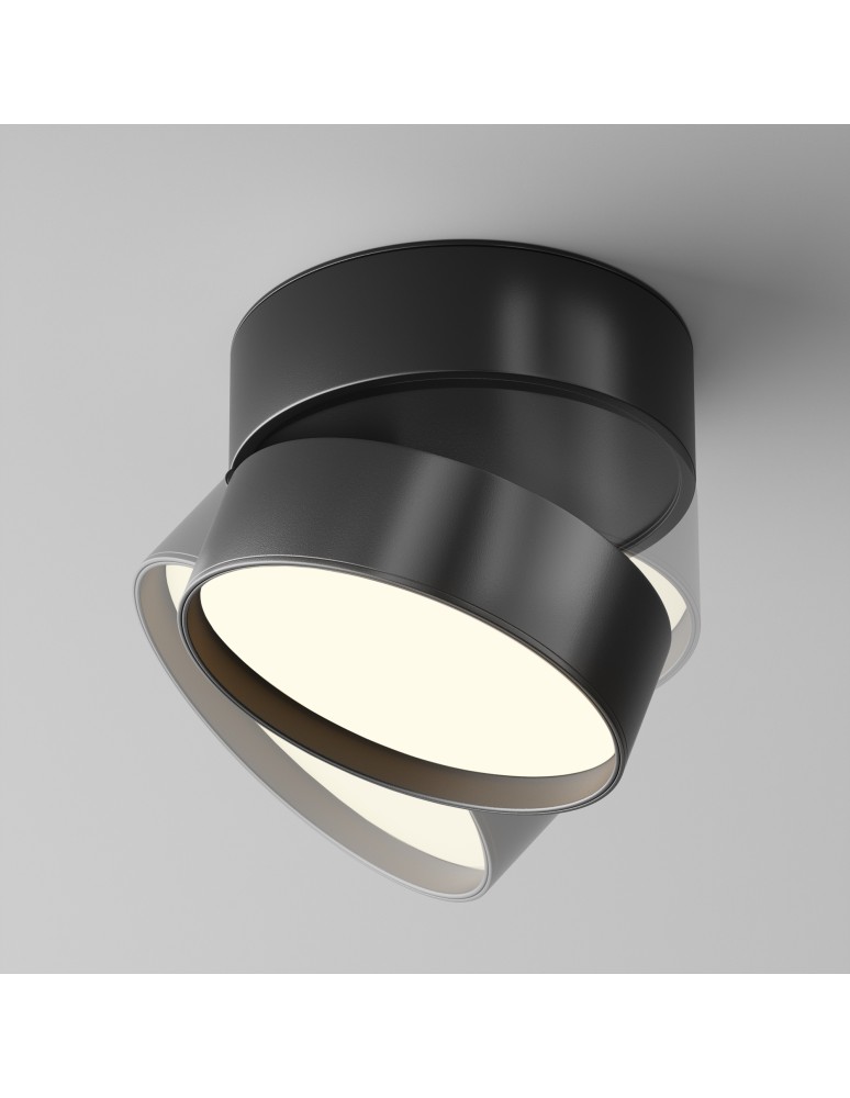 Ceiling spotlights - Maytoni Onda LED ceiling lamp 1370lm 3000K Black C024CL-18W3K-B-1. - product kolory-swiatla.pl 5