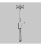 Suspensions - Maytoni Zon Universal LED Suspension Mounting Element Matte Gold C032C-04-MG-1 - product 2