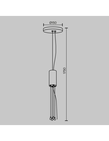 Maytoni Zon Universal LED Suspension Mounting Element Matte Gold C032C-04-MG-1 - product 2