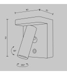 Wall lamps for bedrooms - Maytoni Aron LED wall lamp 400lm 2700K Black C179WL-L7B2.7K-DE - product 2