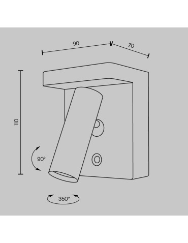 Maytoni Aron Lampa ścienna LED 400lm 2700K Czarny C179WL-L7B2.7K-DE - produkt 2