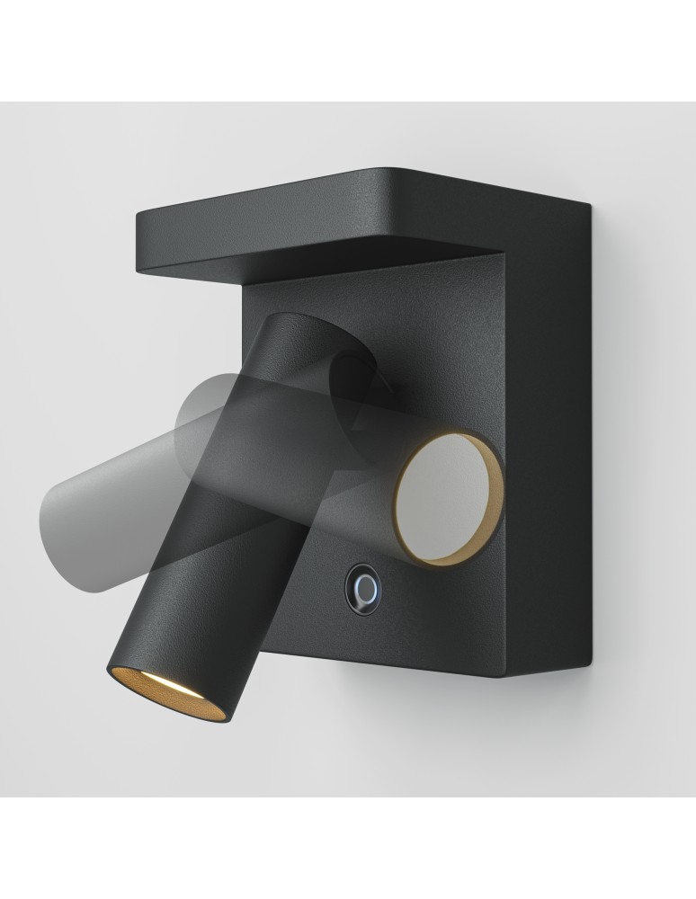 Wall lamps for bedrooms - Maytoni Aron LED wall lamp 400lm 2700K Black C179WL-L7B2.7K-DE - product kolory-swiatla.pl 6