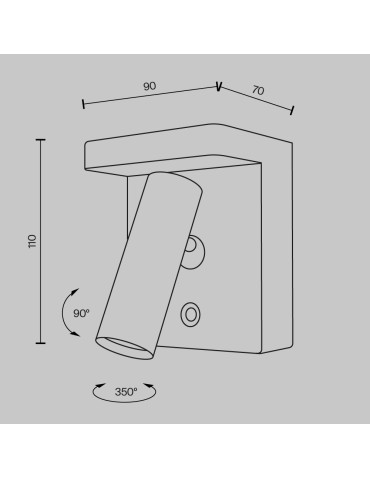 Maytoni Aron Lampa ścienna LED 400lm 2700K Biały C179WL-L7W2.7K-DE - produkt 2