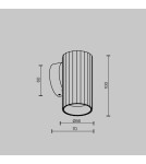 Tube wall lamps - Maytoni Calipso Wall lamp 1xGU10 Black C106WL-01-GU10-B. - product 2