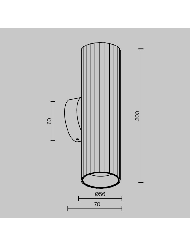 Tube wall lamps - Maytoni Calipso Wall lamp 2xGU10 Black C106WL-02-GU10-B. - product kolory-swiatla.pl 2