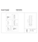 Tube wall lamps - Maytoni Calipso Wall lamp 2xGU10 Black C106WL-02-GU10-B. - product 6