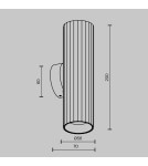 Tube wall lamps - Maytoni Calipso Wall lamp 2xGU10 Brass C106WL-02-GU10-BS - product 2