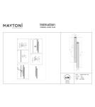 Tube wall lamps - Maytoni Calipso LED wall lamp 1620lm 2700K Black C082WL-24W2.7K-B. - product 7