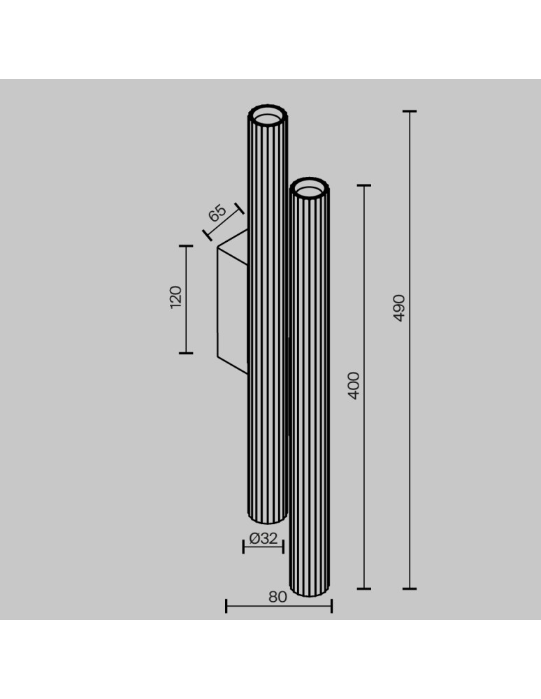 Tube wall lamps - Maytoni Calipso LED wall lamp 1620lm 2700K Brass C082WL-24W2.7K-BS. - product kolory-swiatla.pl 2