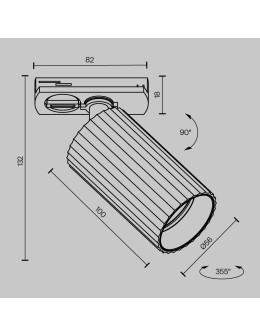 Maytoni Calipso Spotlight for UNITY 1-circuit bus 1xGU10 White TR218-1-GU10-W. - product 2