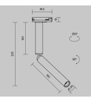Lamps for 1 phase busbars - Maytoni Focus Dual Spotlight for UNITY 1-circuit LED bus 400lm 3000K Black TR142-1-6W3K-B - product 2