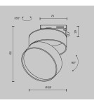 Lamps for 1 phase busbars - Maytoni ONDA Spotlight for UNITY 1-circuit LED bus 1490lm 3000K White TR007-1-18W3K-W-1 - product 2