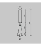 Flarity System Accessories - Maytoni Suspension set with power supply base for Flarity round rail lamp Brass TRA154SW-BB-R-BS - product 2