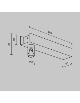 Maytoni Wall base for power supply with Flarity power input Brass TRA155CW-BB-BS - product 2