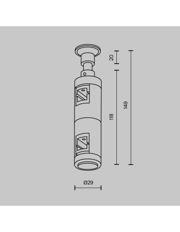 Maytoni Uchwyt Ścienny Podwójny Flarity Mosiądz TRA155CW-D1-BS - produkt 2