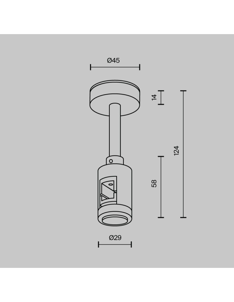 Flarity System Accessories - Maytoni Ceiling Mount Short 78mm with Flarity Power Input Brass TRA156C-B1-BS - product kolory-swiatla.pl 2