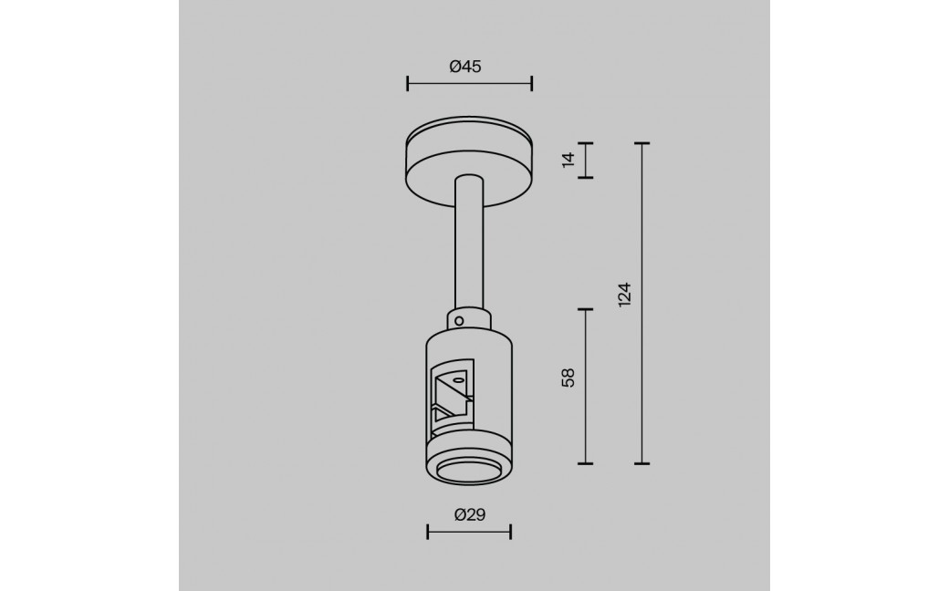 Maytoni Mocowanie Sufitowe Krótkie 78mm z wejściem zasilania Flarity Mosiądz TRA156C-B1-BS