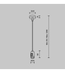 Flarity System Accessories - Maytoni Wire Pendant with Flarity Power Input Brass TRA157SW-B1-BS - product 2