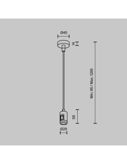 Maytoni Zawieszka Linowa z wejściem zasilania Flarity Mosiądz TRA157SW-B1-BS - produkt 2