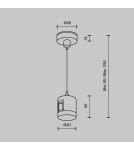 Flarity System Accessories - Maytoni Wire Pendant with Straight Power Connector Flarity Brass TRA157SW-IPC1-BS - product 2
