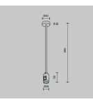Flarity System Accessories - Maytoni Ceiling Mount Medium 300 mm with Flarity power input Brass TRA158C-B1-BS - product 2