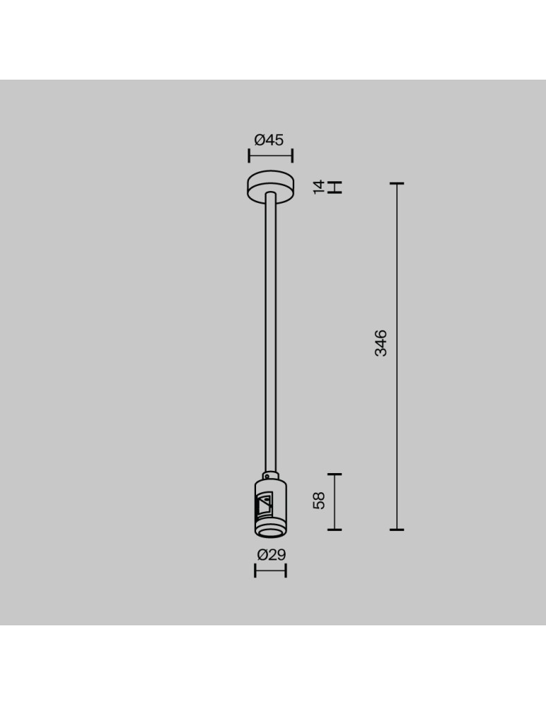 Flarity System Accessories - Maytoni Ceiling Mount Medium 300 mm with Flarity power input Brass TRA158C-B1-BS - product kolory-swiatla.pl 2