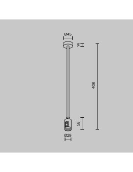 Maytoni Ceiling Mount Medium 360 mm with power input Flarity Brass TRA158C-BL1-BS - product 2