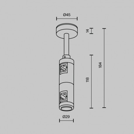 Maytoni Mocowanie Sufitowe Krótkie Podwójne 78 mm Flarity Mosiądz TRA156C-D1-BS