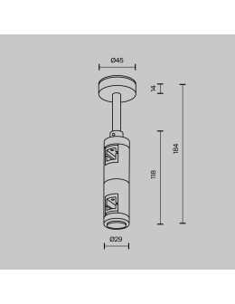 Maytoni Mocowanie Sufitowe Krótkie Podwójne 78 mm Flarity Mosiądz TRA156C-D1-BS - produkt 2